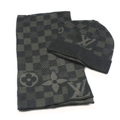 louis vuitton hat and scarf mens|louis vuitton chunky knit scarf.